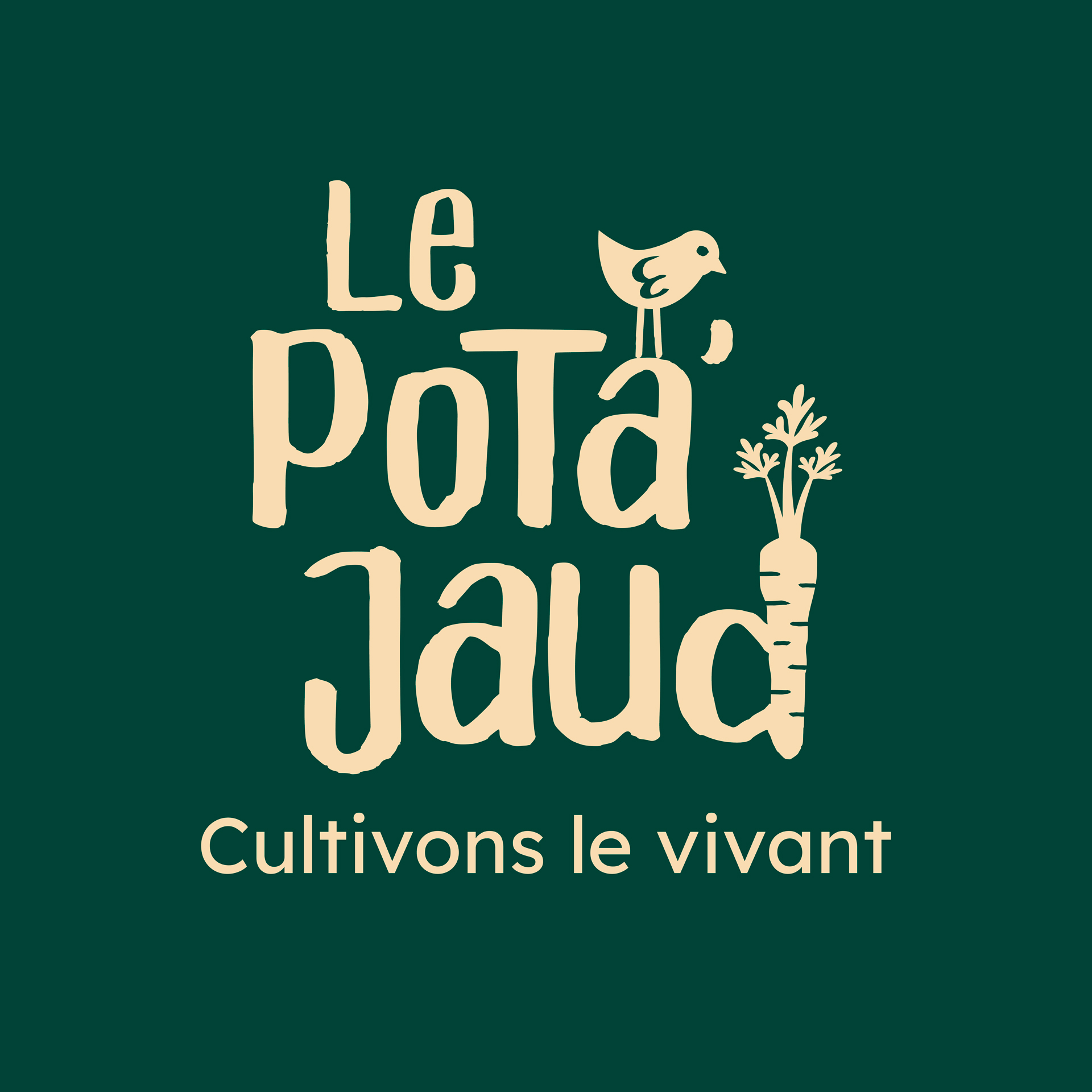 Logo Pota'Jaud identité visuelle Camille Arnaud graphiste conception visuelle maraicher agriculture biologique graphisme Ardèche